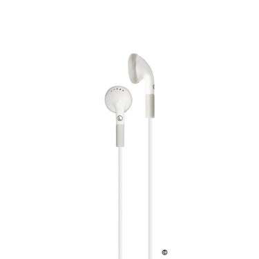 Hamilton 30-Pack Apple-Compatible Ear Buds, ideal bulk school headphones for education, featuring microphone and volume control.